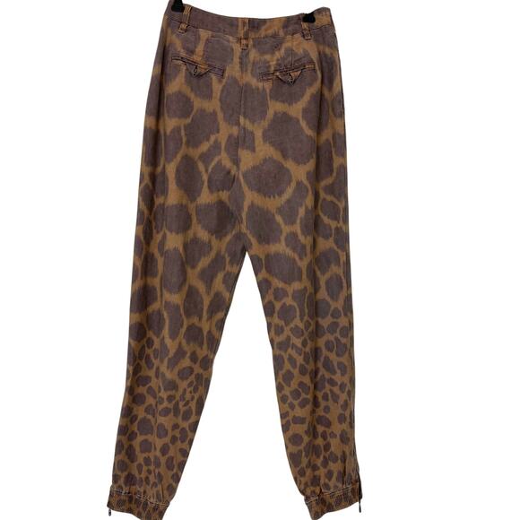Anthropologie - Tamarind Giraffe Print Jogger Style Trouser Pants - Size 2 - Picture 7 of 10